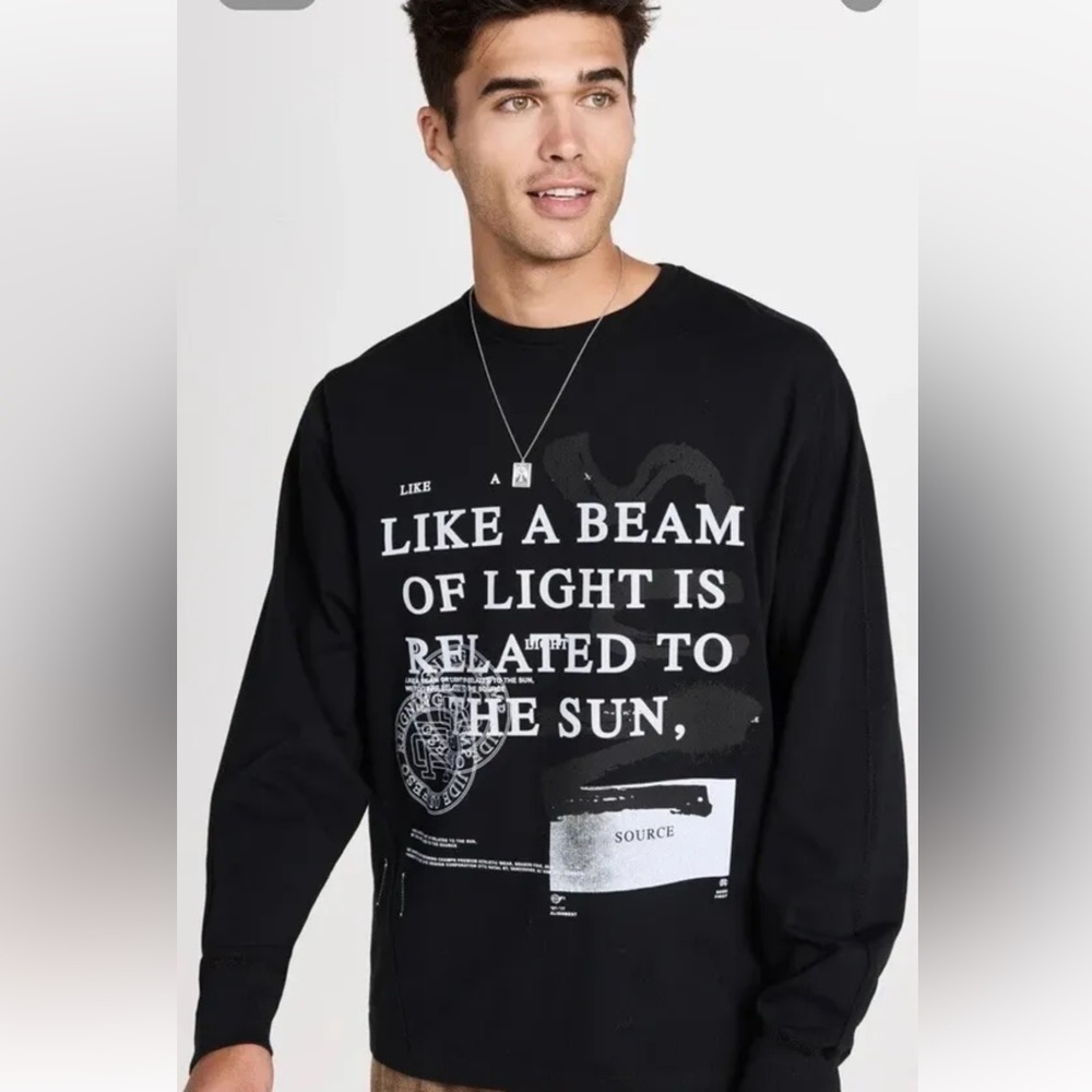 Reigning Champ x Jide Osifeso Source Long Sleeve Tee in Black Size M $145